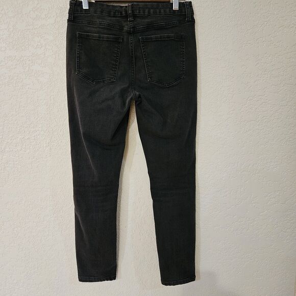 7 for All Mankind Jen7 Black Skinny Jeans Size 6 - Picture 3 of 5